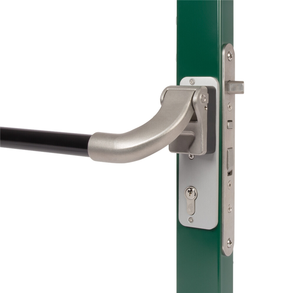Aluminium push bar for insert locks