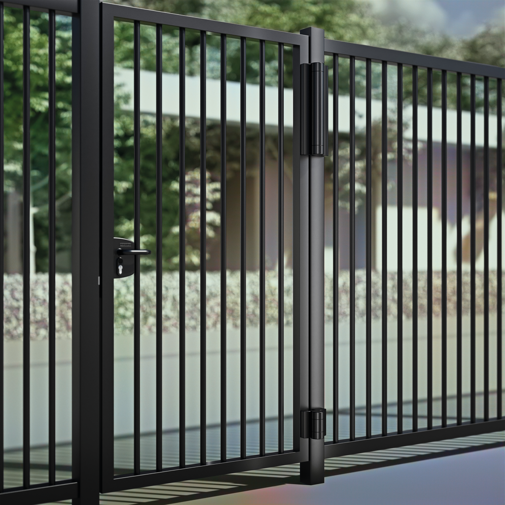 Motorised hinge & gate closer in one for pedestrian gates