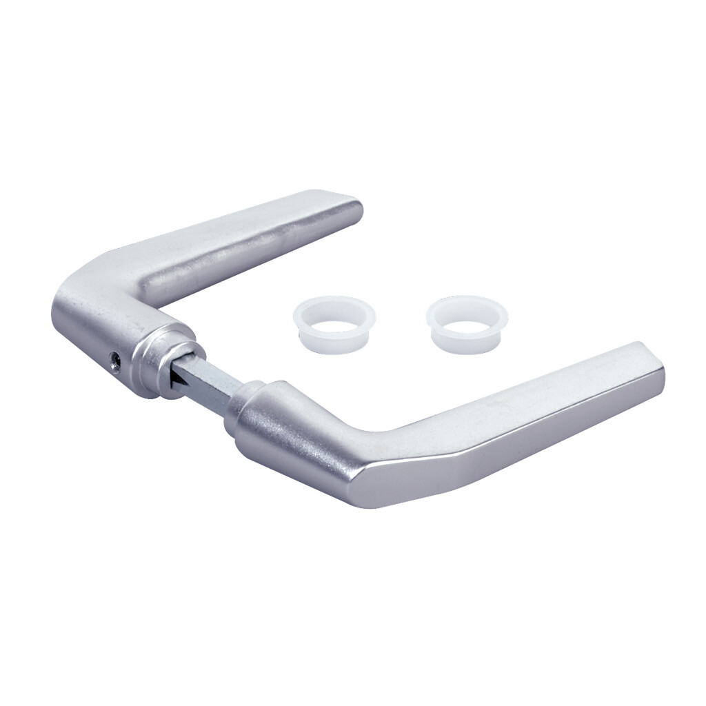 Handle pair in aluminium for insert locks