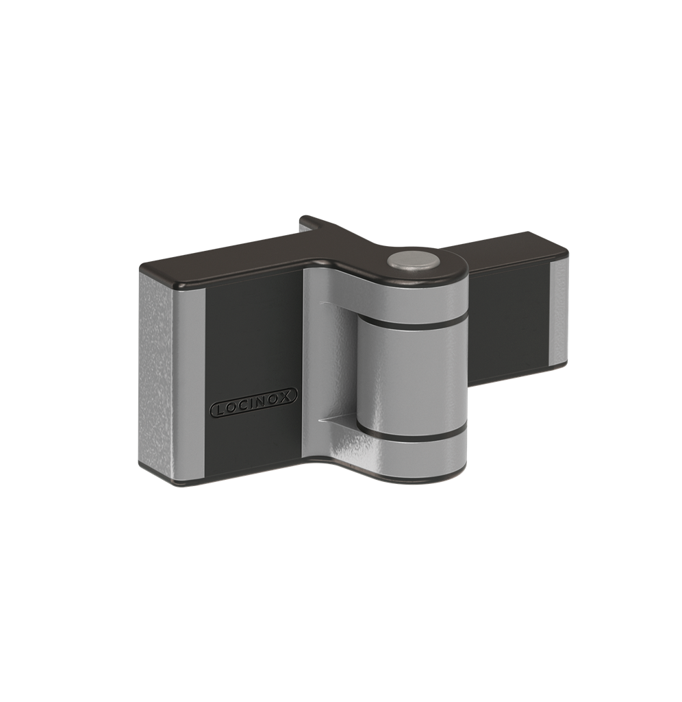 Compact 2-way adjustable 180° surface mounted hinge