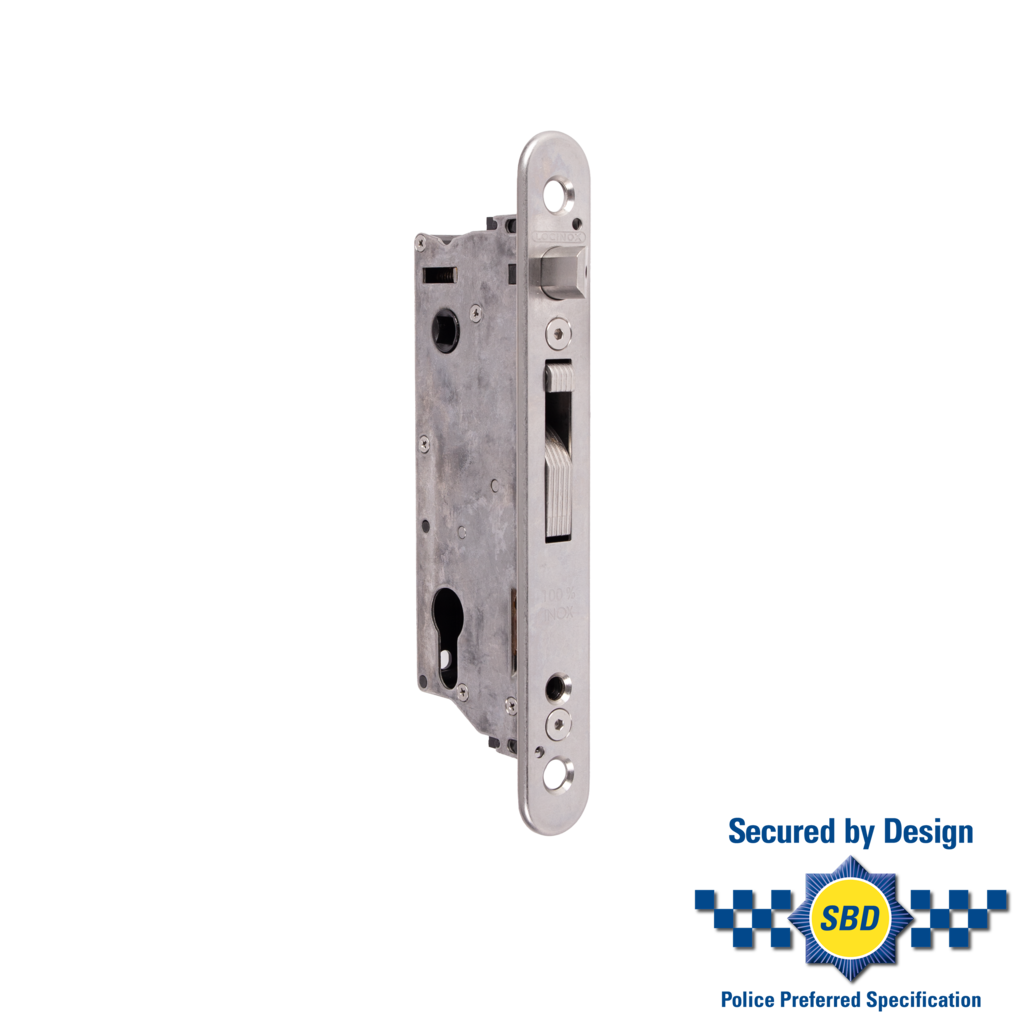 Insert lock with 40 mm backset for profiles of 60 mm or more