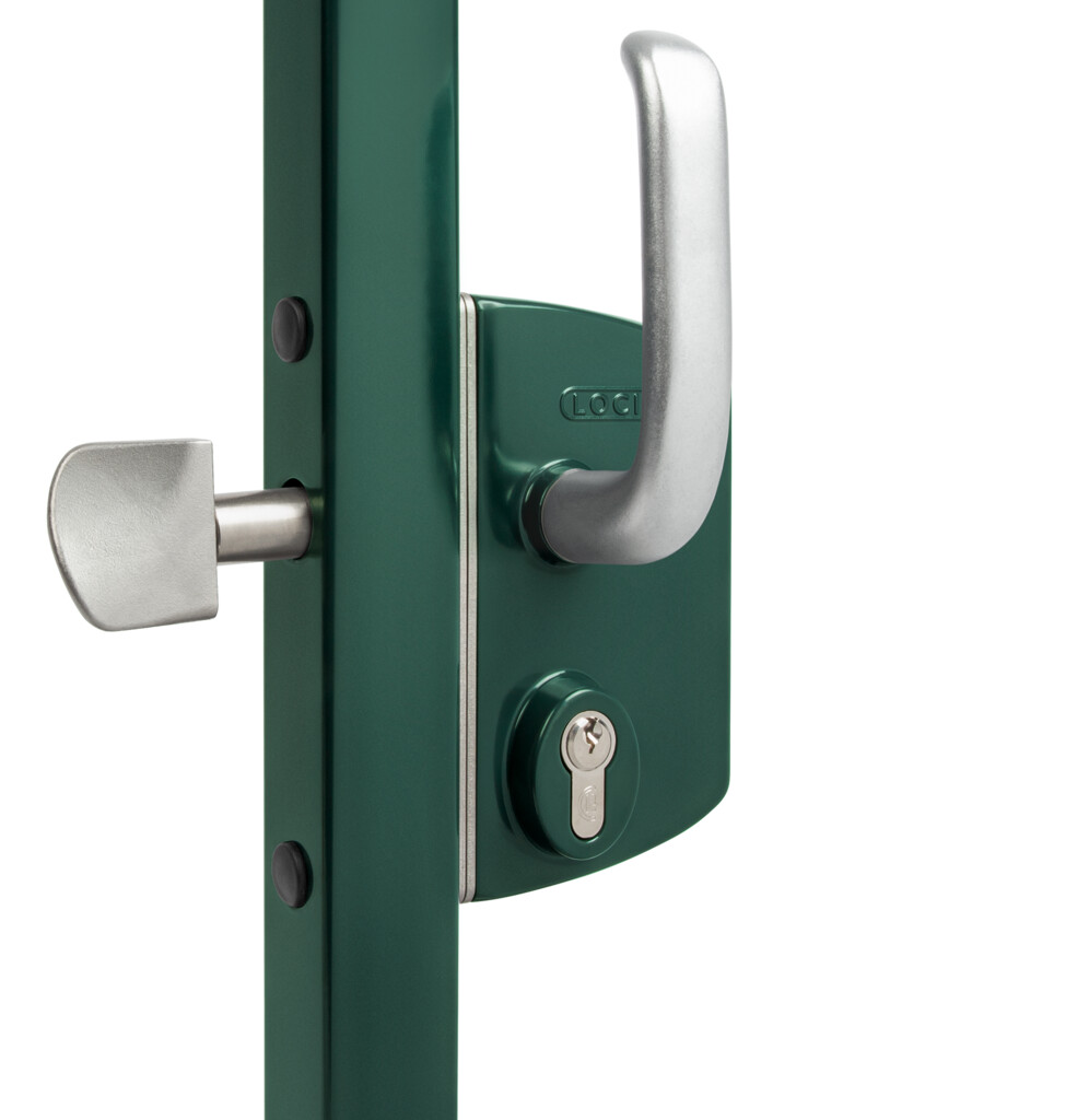 Surface mounted sliding gate lock