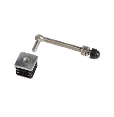 Hinge set with aluminium plugs for garden gates