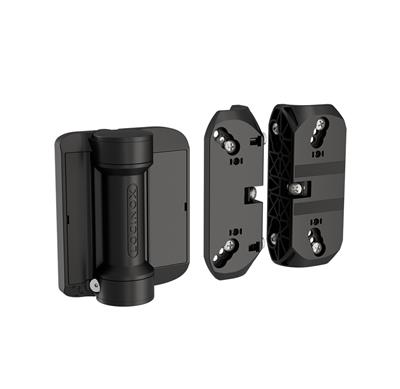 180° Spring hinge mounted with self-drilling screws