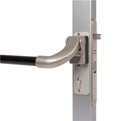 Barre anti-panique en aluminium pour serrures encastrées