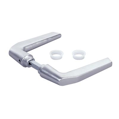 Handle pair in aluminium for insert locks