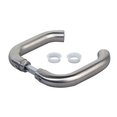 Handle pair in stainless steel for insert locks