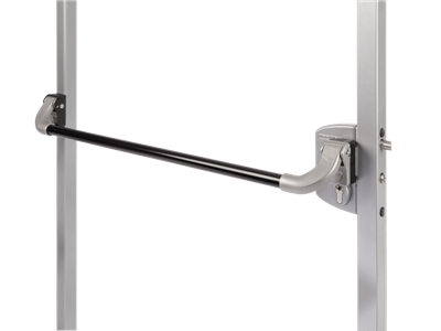 Anti paniekopener in aluminium voor poortsloten in opbouw