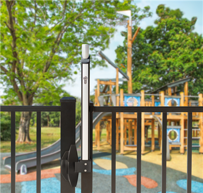 Sleek and sturdy child safe magnetic latch for pools and parks