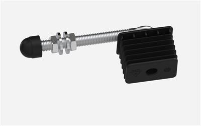 Hinge set with polyamide plugs for garden gates