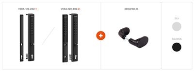 Battery powered code lock set with handles for insert locks