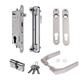 Complete Fiftylock insert set with keep for metal, PVC or aluminium gates