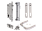 Complete Sixtylock set met insteekslot en slotvanger voor metalen, aluminium en PVC poorten
