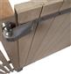 Vandal-proof 4D-hinge for wooden gates