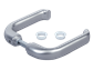 Klamka aluminiowa wzmocniona