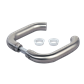Handle pair in stainless steel for insert locks