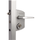 Surface mounted gate lock for Swiss profile cylinder