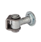 Vandal-proof one way 90° hinge with adjustable welding nut