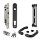 Complete set met insteekslot en slotvanger voor metalen, aluminium en PVC poorten