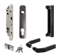 Complete set met insteekslot en slotvanger voor metalen, aluminium en PVC poorten