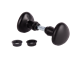 Paire de boutons en aluminium noir